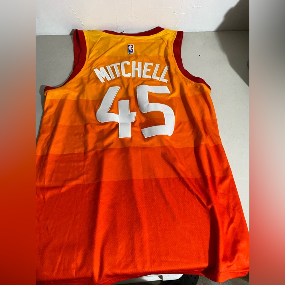 Nike Yellow and Red Basketball Jersey